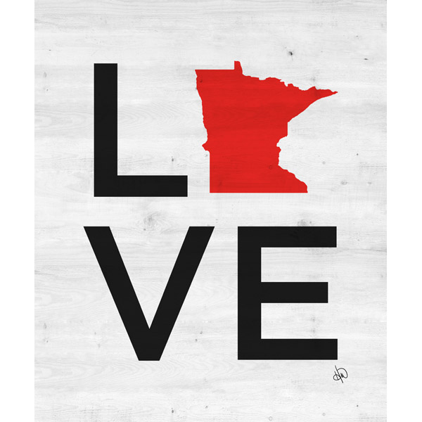 Simple Love State Minnesota Red
