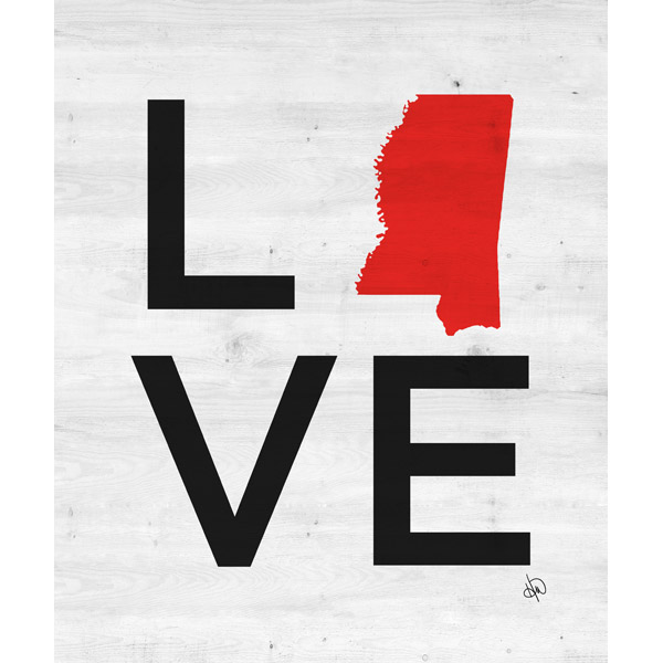 Simple Love State Mississippi Red