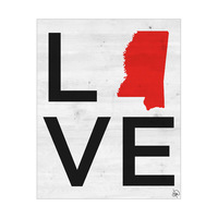 Simple Love State Mississippi Red