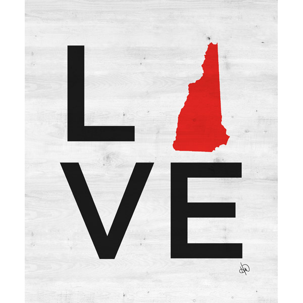Simple Love State New Hampshire Red