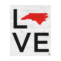 Simple Love State North Carolina Red