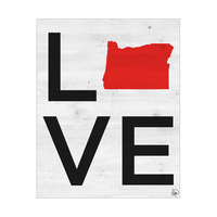 Simple Love State Oregon Red