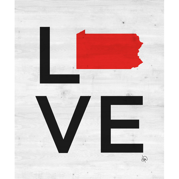 Simple Love State Pennsylvania Red
