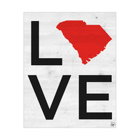 Simple Love State South Carolina Red