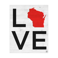 Simple Love State Wisconsin Red