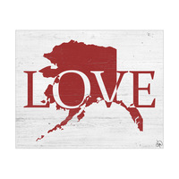 Rustic Love State Alaska Red