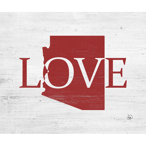 Rustic Love State Arizona Red