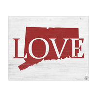 Rustic Love State Connecticut Red