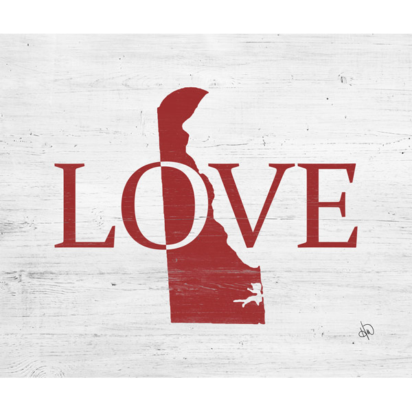 Rustic Love State Delaware Red