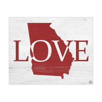 Rustic Love State Georgia Red