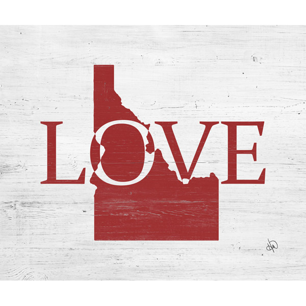 Rustic Love State Idaho Red