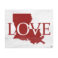 Rustic Love State Louisiana Red
