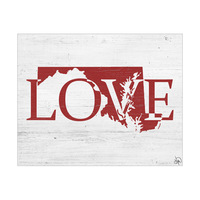 Rustic Love State Maryland Red