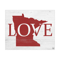 Rustic Love State Minnesota Red