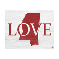 Rustic Love State Mississippi Red