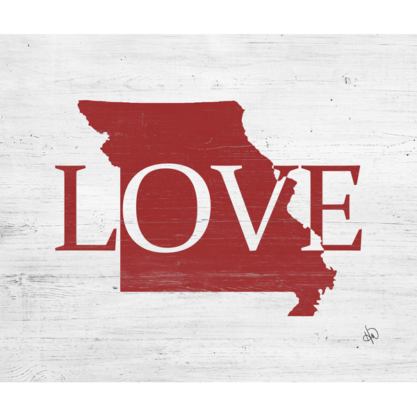 Rustic Love State Missouri Red