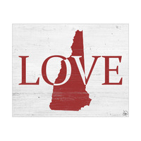 Rustic Love State New Hampshire Red