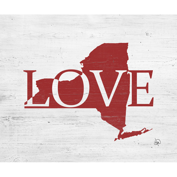 Rustic Love State New York Red