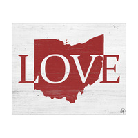Rustic Love State Ohio Red