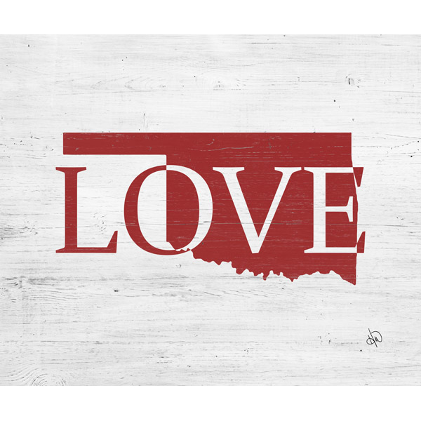 Rustic Love State Oklahoma Red