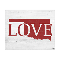 Rustic Love State Oklahoma Red