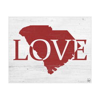 Rustic Love State South Carolina Red