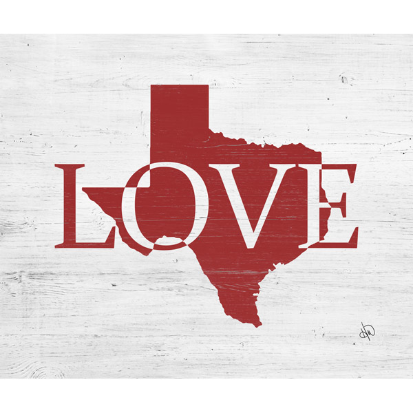 Rustic Love State Texas Red