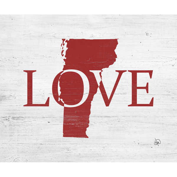 Rustic Love State Vermont Red