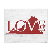 Rustic Love State Virginia Red