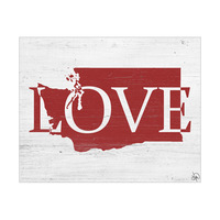 Rustic Love State Washington Red