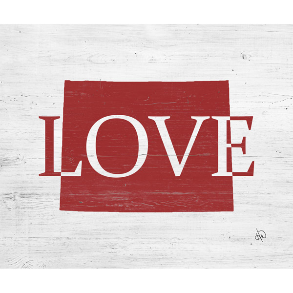 Rustic Love State Wyoming Red
