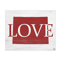 Rustic Love State Wyoming Red