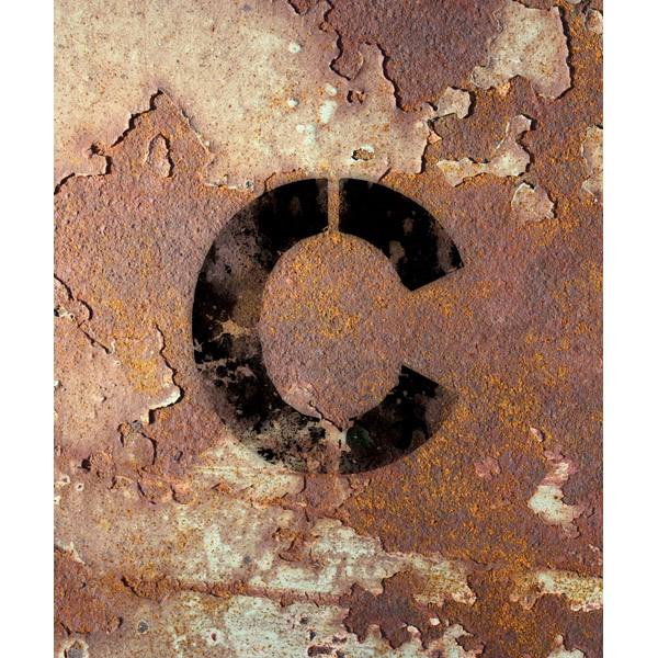 Letter C Rusty Wall