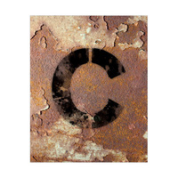 Letter C Rusty Wall