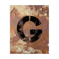 Letter G Rusty Wall