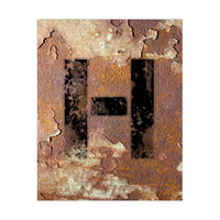 Letter H Rusty Wall