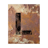 Letter L Rusty Wall