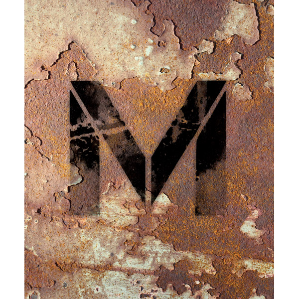 Letter M Rusty Wall