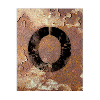 Letter O Rusty Wall