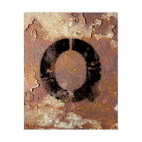 Letter Q Rusty Wall