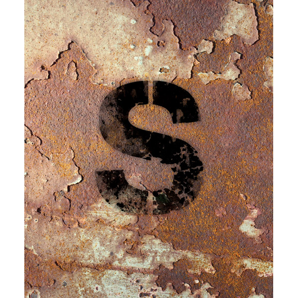 Letter S Rusty Wall