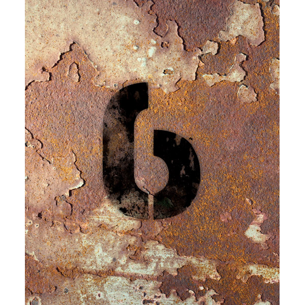 Number 6 Rusty Wall