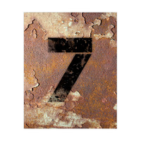 Number 7 Rusty Wall