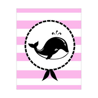 Black Whale - Pink Pattern