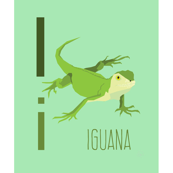 Letter I - Iguana
