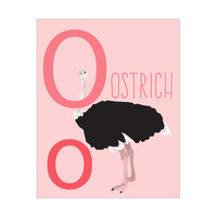 Letter O - Ostrich