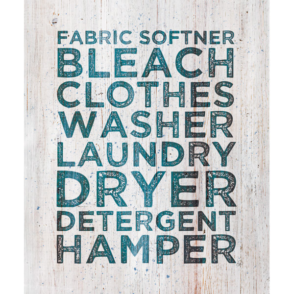 Laundry Typography in Teal
