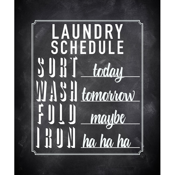 Laundry Schedule - Chalkboard