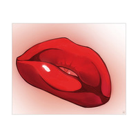 Lips Cherry Red