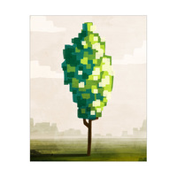 Spring Pixel Tree